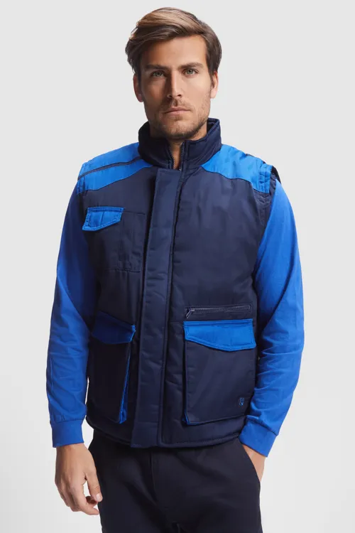 Gilet De Travail Multi-Poches Bicolore